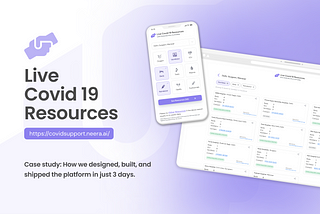 Live covid resources platform