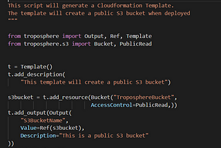 AWS CloudFormation Template creation using Troposphere