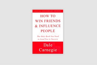 Red & White Book Cover of Dale Carnegie’s ‘How to Win friends and influence people”