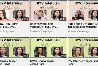 All May BYV Interviews Are Available To YOU!