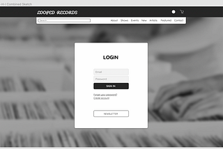 design of a login page