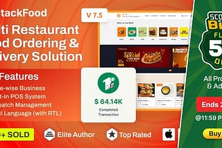 StackFood Nulled v7.5 — Multi Restaurant Food Delivery App with Laravel Admin and Restaurant Panel