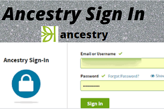 Signing in to and out of Your Ancestry® Account