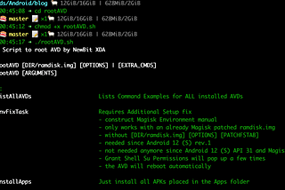 Rooting AVD devices.