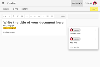 PeerDoc — Scaling real-time text editing