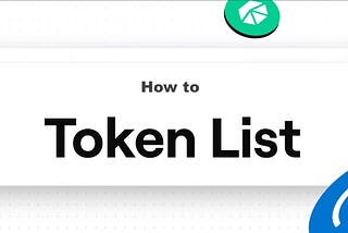 How to Create a Token List for DEXs