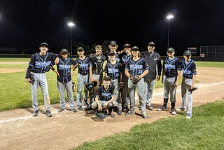 Kitchener Minor Baseball 15u T2 A2 team in 2021.