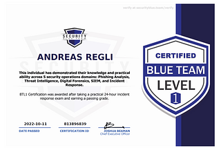 Review: BTL1 — Elevating Cybersecurity Training with Security Blue Team