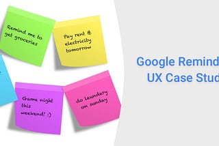 UX case study for Google Reminder