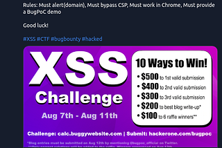 BugPOC XSS Challenge Solution