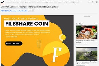 FILESHARE COIN : FSC Press Release > AP NEWS — March 14, 2023