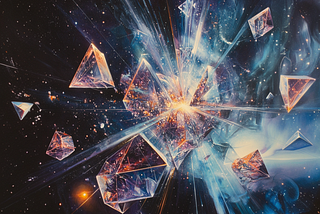 Crystals exploding in space