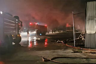 Egg Company Set Ablaze