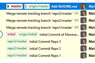 Creating a monorepo from separate repos (merging repositories)