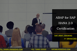 ABAP for SAP HANA 2.0 Certification