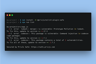 A Must-Have Tool for Secure JavaScript Development: ESLint Plugin to detect vulnerabilities