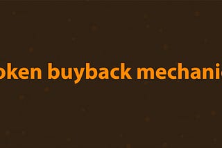 Token buyback mechanics
