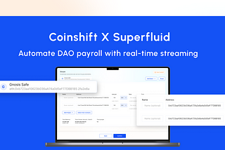 Coinshift Streamlines Crypto Payroll With Superfluid Money Streams