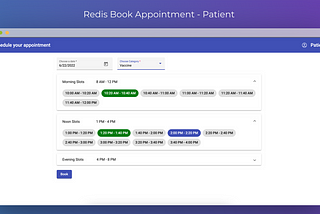How to implement Appointment Booking Slots using Redis