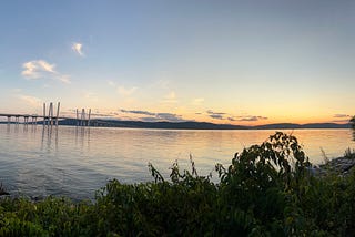 Sunset overlooking the Hudson River