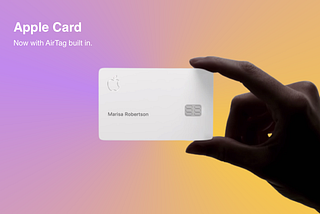 Feature Request: AirTagged Apple Cards