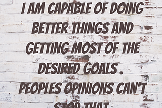 Confidence and faith is the key to make through self-doubt