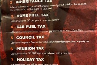 Debunking propaganda; the “8 Personal Tax Hikes” leaflet