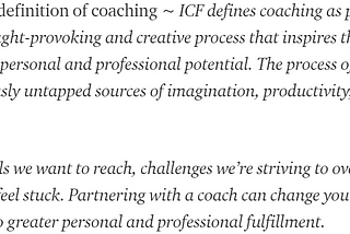 ICF Definition of Coaching