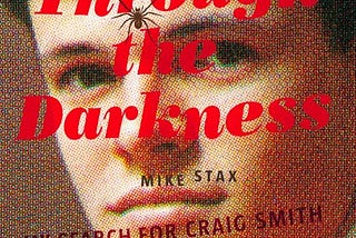 The cover of Swim Through the Darkness by Mike Stax, showing a close-up portrait of Craig Smith, a young handsome white man.