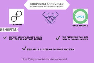 OpenDefi announced partnership with Unos finance