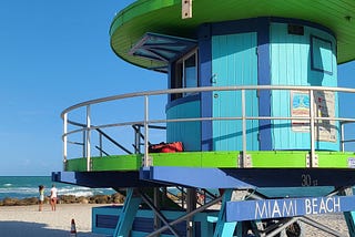 Miami Beach’s iconic lifeguard stands.