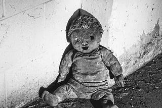 Album cover for I Hate Psykobilly Vol. 1. An old grimy doll in an old grimy hallway.