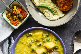 The quintessential Bengali Masoor Dal Khichdi