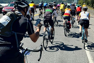 Crossing the Lewis and Clark Bridge at the STP 2023 ride