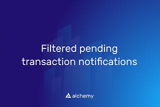 Filter Pending Transaction Streams By Address