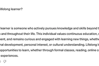 The Definition Of A Lifelong Learner