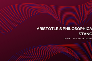 Jeanet Maduro de Polanco on Aristotle’s Philosophical Stance