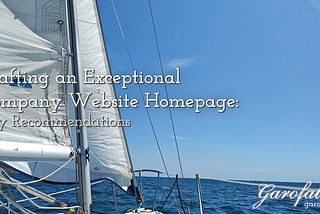Crafting an Exceptional Company Website Homepage: Key Recommendations
