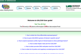 Bioinformatics #13: UALCAN — user friendly web application for multi-omics analysis in Cancer