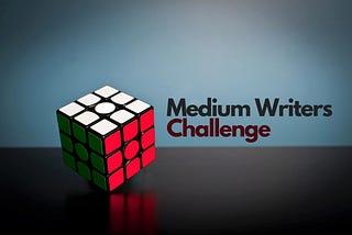 Kubrick’s cube with the wording Medium Writers Challenge on a platform.
