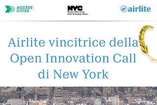 Airlite vincitrice della New York Open Innovation Call