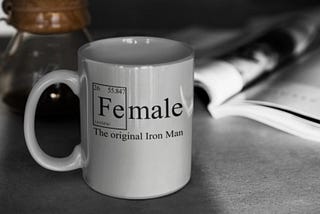 [LIMITED] Female the original iron man white mug