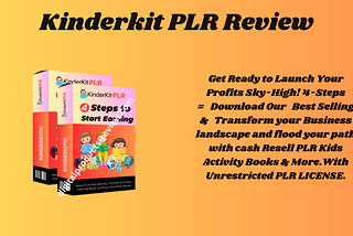 KinderKit PLR Review | The Ultimate Profit Machine!