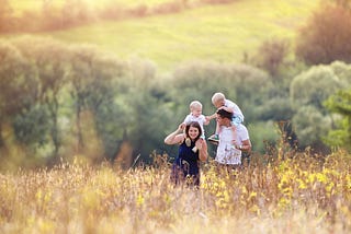 Family living a good life.