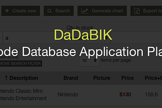 Low-code Application Development: The DaDaBIK Way