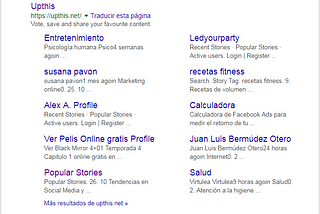 ¿Qué hay del SEO en Upthis?