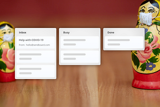 An email helpdesk in Trello. Three months free for COVID-19 initiatives.
