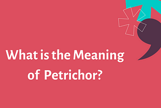 What is Petrichor?