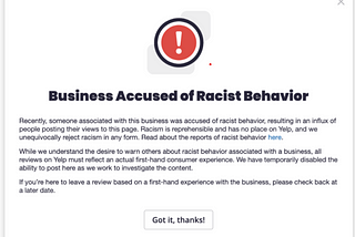 Yelp : Anti-Racist Effort or Cancel Culture Power Grab?