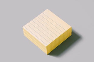 Stack of yellow lined sticky notes